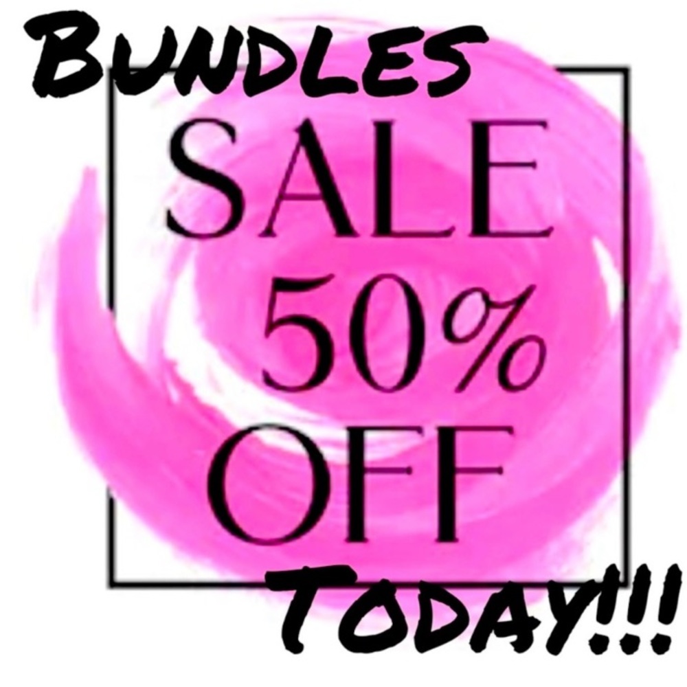 3 or more items for 50% off today only!